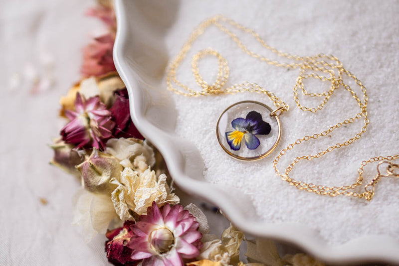 14k Gold-Filled Pansy Locket ll