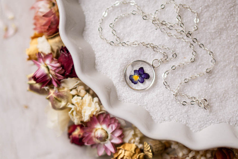 Silver Pansy Locket II