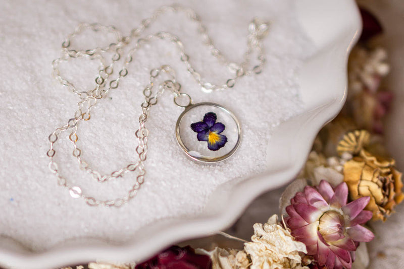 Silver Pansy Locket II